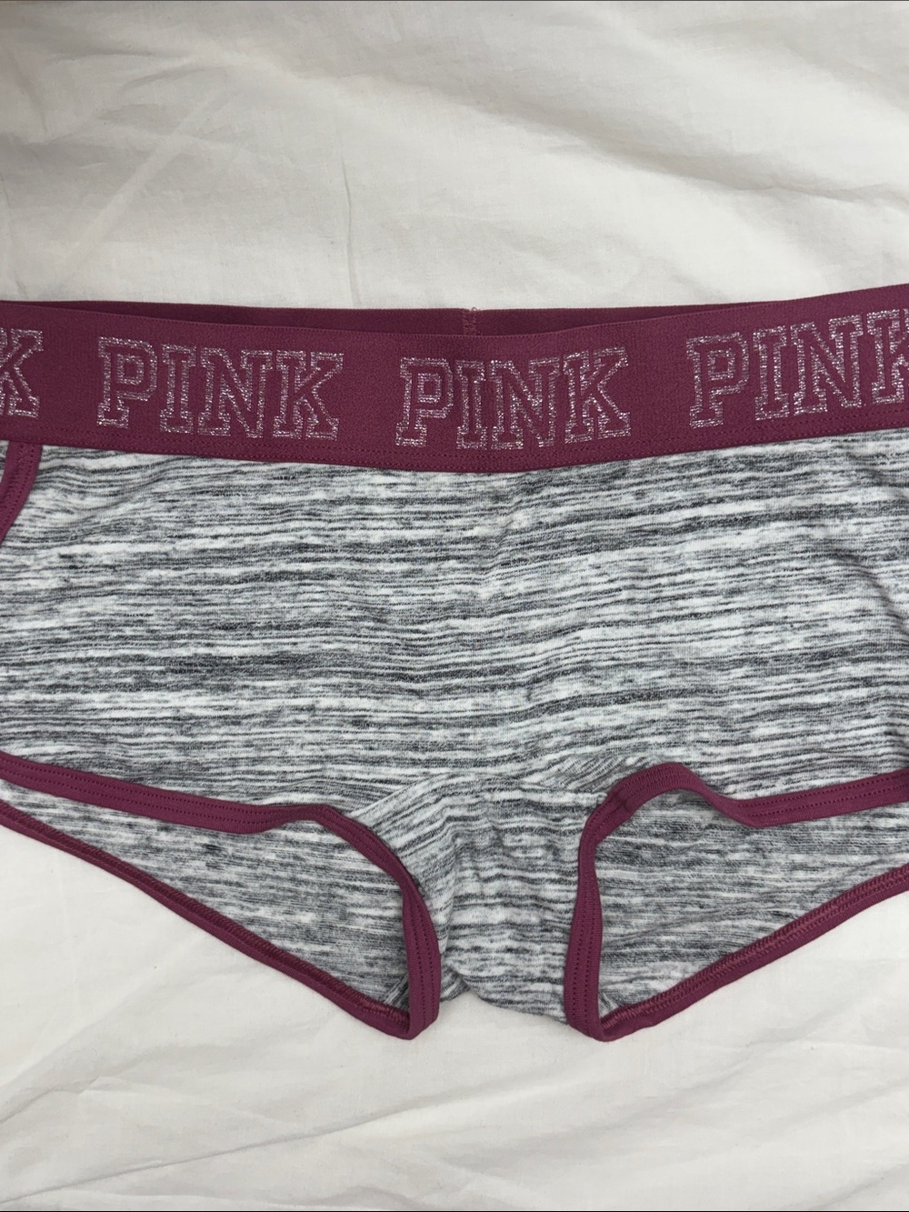 PINK Victoria's Secret Heather Grey Boyshorts